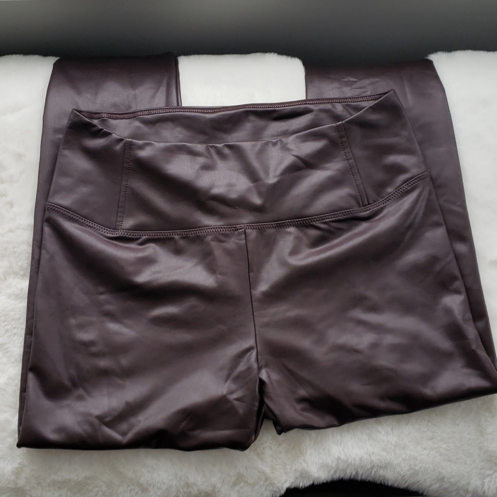 7 for all mankind faux leather leggings